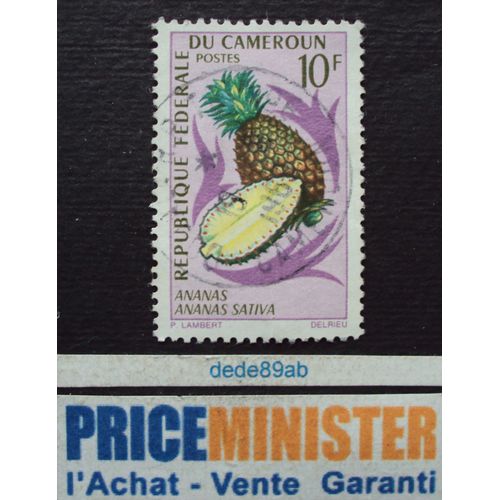 Cameroun.. 10f  Fruits : Ananas (Ananas Sativa) Oblitéré.