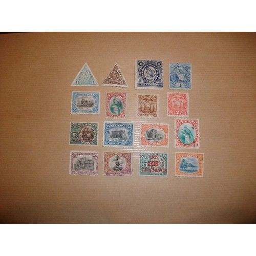 Guatemala 16 Timbres Differents Debut De Collection Mn17