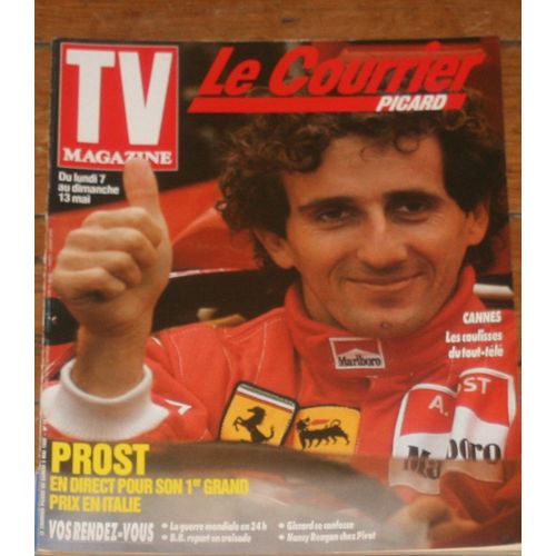 Tv Le Courrier Picard Alain Prost 1p/ Brigite Bardot 1/2p/ Nancy Reagan 1/2p/ Laetitia Scherrer 1/2p/ Giscard 1/2p 14131