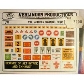 Verlinden Decalc 492 Airfield Warning Signs 1/72eme-Verlinden