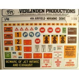 Verlinden Decalc 491 Airfield Warning Signs-Verlinden