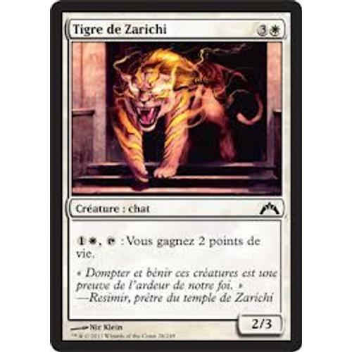 Tigre De Zarichi (Zarichi Tiger) - Magic Mtg - Insurrection (Gatecrash) Vf Mint 28 - C