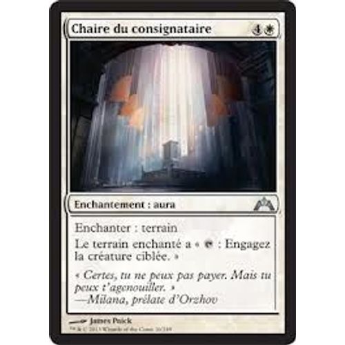 Chaire Du Consignataire (Debtor's Pulpit) - Magic Mtg - Insurrection (Gatecrash) Vf Mint 10 - U