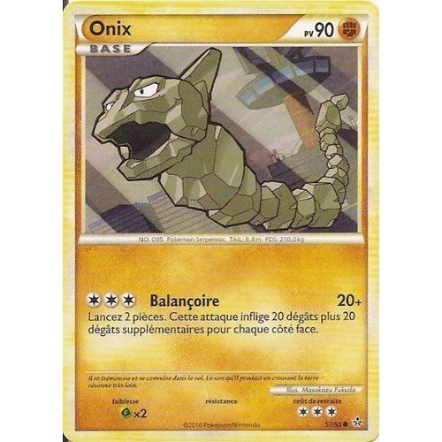 Carte Pokemon Onix 90 Pv - Heartgold Soulsilver Déchainement - 57/95