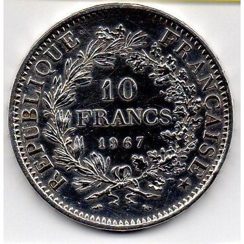Monnaie 10 francs Hercule Argent 1967 belle pièce 