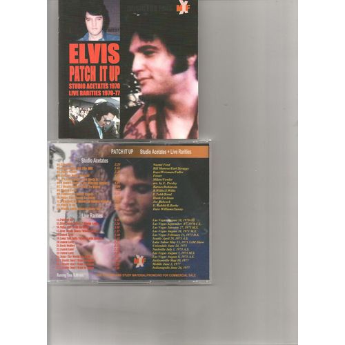 Elvis Presley Patch It Up Cd Picture Disc + Livret-27 Outtakes & Live ! Rare !
