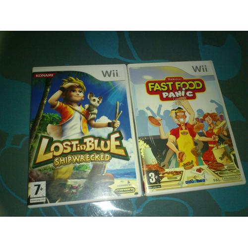 Fast Food Panic Wii + Lost In Blue Shipwrecked Wii