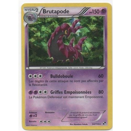 Brutapode Holo Mosaique 54/114 -  Pokemon Noir Et Blanc