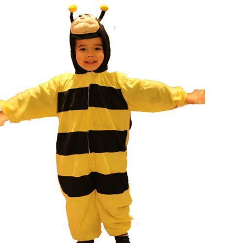 Costume Deguisement Enfant Combinaison Abeille Capuche Fête Halloween Cosplay Animale Animaux Soirée Festival Carnaval