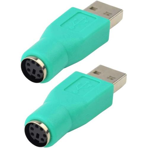 2pi¿¿Ce Usb Male ¿¿ Ps2 Femelle Convertisseur Fiches, Type-A ¿¿ Ps / 2 Adaptateur Souris Clavier Pour Transfert De Donn¿¿Es D'ordinateur