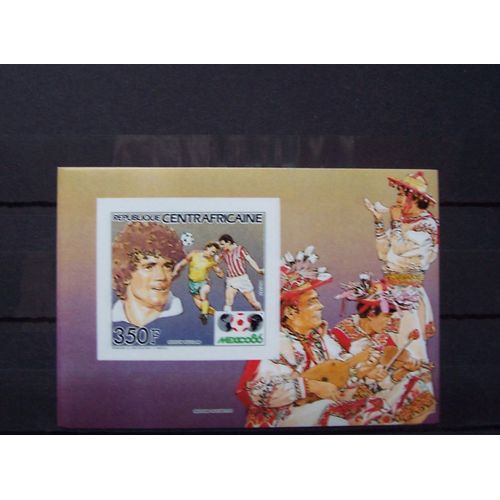 Timbre Football Mexico Centrafrique Keegan 1986