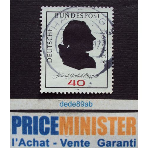 Allemagne..  40 Deutsche Bundespost..Klopstock,Friedrich Gottlieb (1724-1803) Oblitéré.