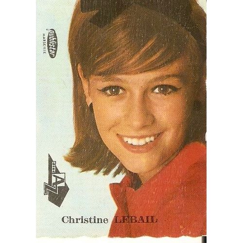 Vignette Mini Carte Postale 5x7cm Série Publistar Bords Dentelés , Offert Par L'amienoise Biscotte Reine De France , Chanteuse Francaise Christine Lebail  Sixties , Yéyé , Années 60