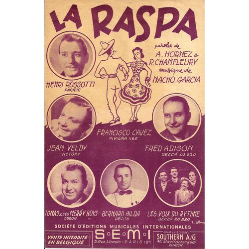 La Raspa (Chanson Et Descriptif De La Danse "La Raspa") 1949