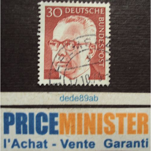 Allemagne.. 30 Deutsche Bundespost. Gustav Heinemann (1899-1976) . Oblitéré.