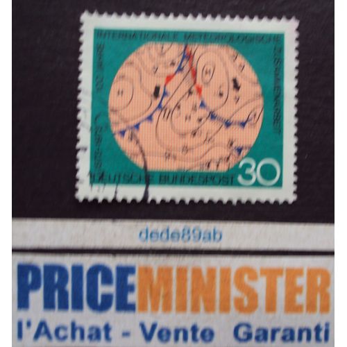 Allemagne.. 30 Deutsche Bundespost. 100 Années De Coopération Météorologique (1873-1973) . Oblitéré.