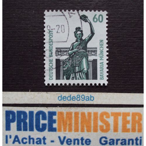 Allemagne.. 60 Deutsche Bundespost. Statue . Bavaria - München . Oblitéré.
