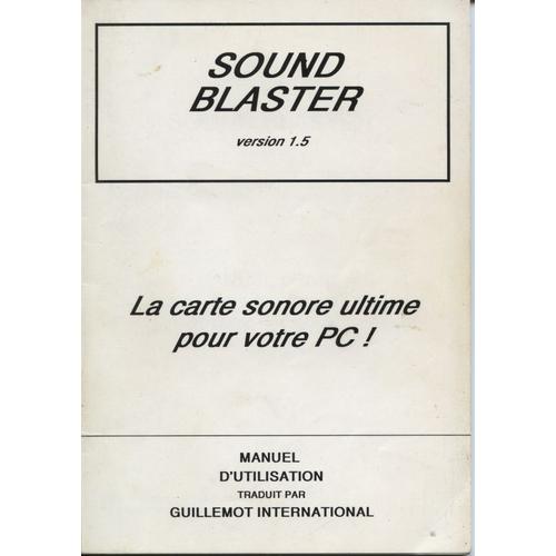 Manuel D'utilisation. Blaster 16. Sound