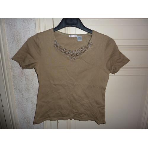 T-Shirt Manche Courtes Anne Weyburn Taille 38