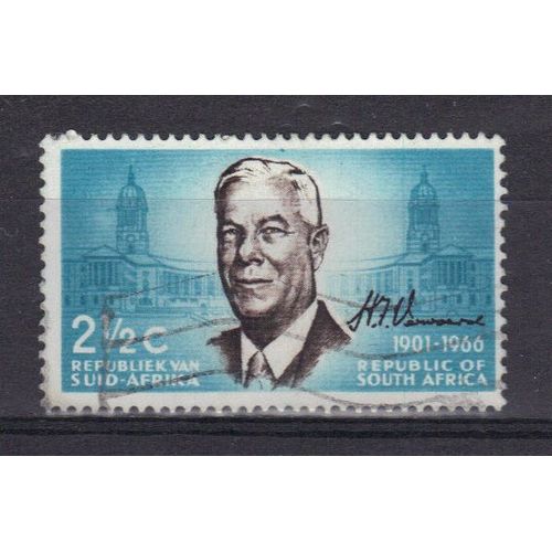 Afrique Du Sud 1966 Republique : Mort Du Président H.F.Verwoerd : Président Et Parlement - Timbre Oblitéré