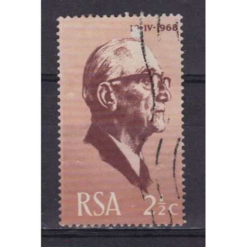 Afrique Du Sud 1968 Republique : Election Du Nouveau Président Jacobus-Johannes Fouché  - Timbre Oblitéré