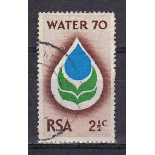 Afrique Du Sud 1970 Republique : Année Internationale De L'eau : Emblème De L'année - Timbre Oblitéré