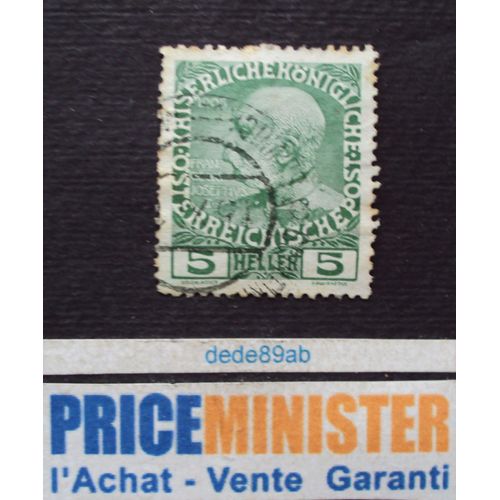 Autriche.. 5 Heller Jubilé 60 Années . Empereur François Joseph . Oblitéré.