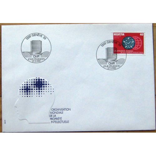 Suisse Fdc Env. Émis. 1er Jour 27  Mai 1982 Ompi Timbre Oblitéré 40