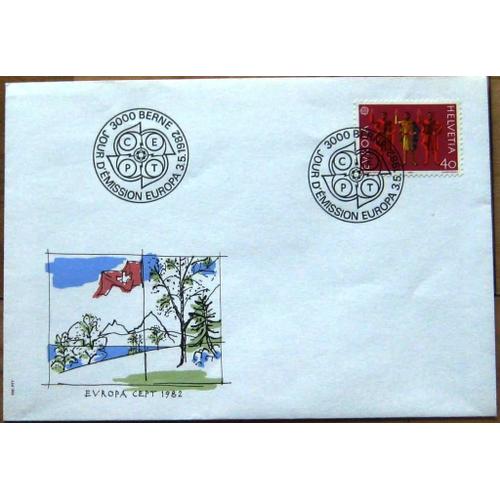 Suisse Fdc Env. Émis. 1er Jour 3 Mai 1982 Timbre Oblitéré