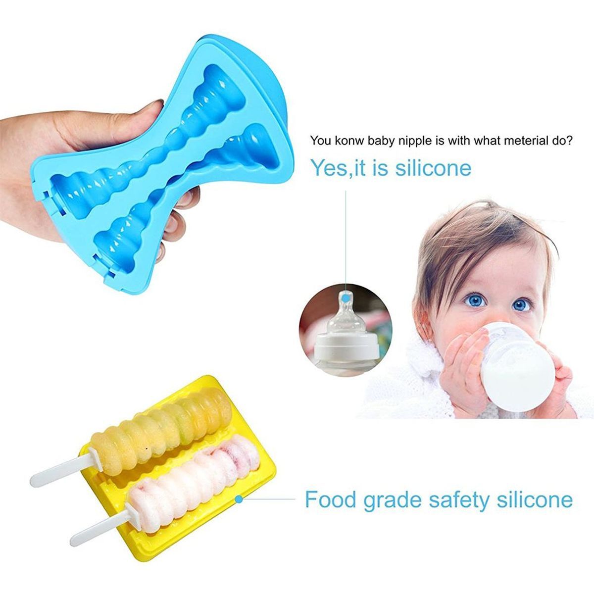 Silikon-Eisform, Diy Cr�atif-Eis Am Stiel-Form, Stabformen - 3