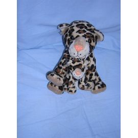 Peluche Léopard Et Son Petit 22 Cm.