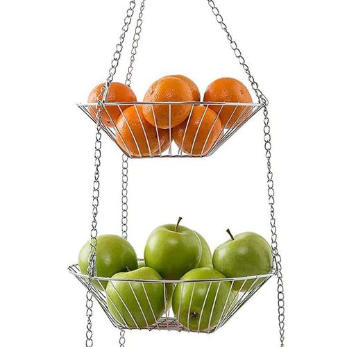 Corbeille À Fruits/Corbeille À Légumes Suspendue En Métal Panier Suspendu De Cuisine Pour Plus D'espace