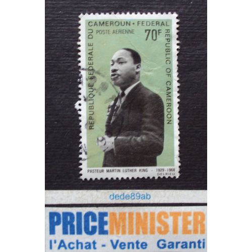 Cameroun.. 70f Poste Aérienne . Pasteur Martin Luther King (1929-1968) . Oblitéré.