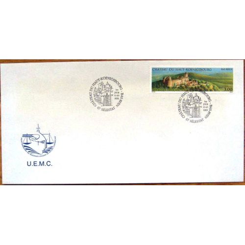 Château Du Haut-Koenigsbourg  Timbre Oblitéré Avec Cachet 1er Jour Sur Enveloppe