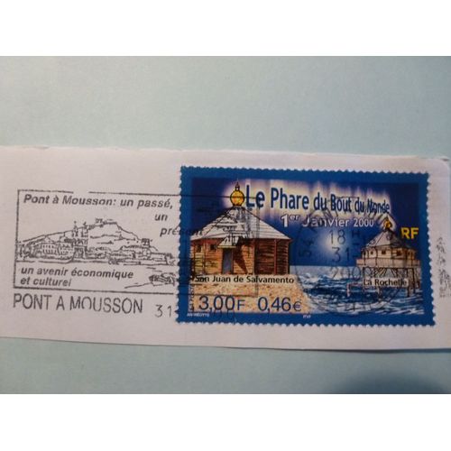Flamme Pont A Mousson Avec Timbre Phare Du Bout Du Monde