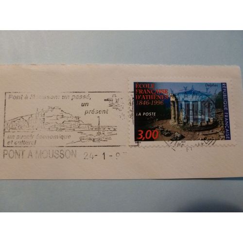 Flamme Pont A Mousson Avec Timbre École Française D'athènes