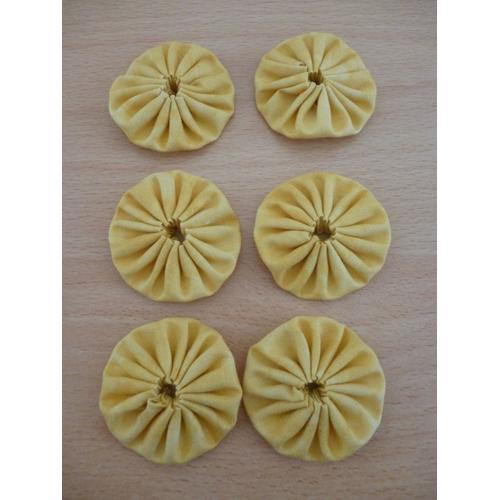 Lot De 6 Ronds En Tissu Jaune