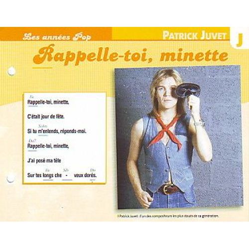 Fiche Chanson Atlas Patrick Juvet Rappelle Toi Minette