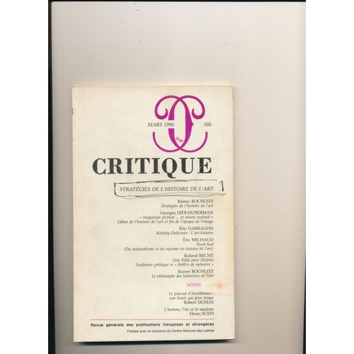 Strategie ,Histoire Et Art - Critique Numero 586