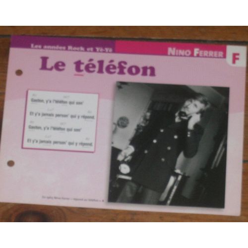 Fiche Chanson Atlas Nino Ferrer : Le Téléfon