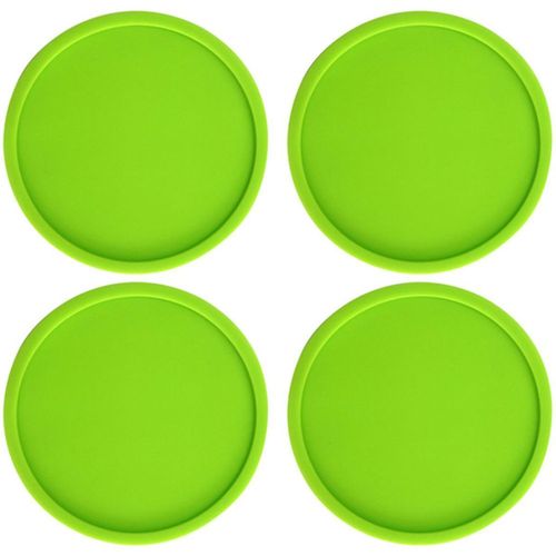 Dessous De Verre En Silicone, Résistant À La Chaleur, Dessous De Verre Souple Vert