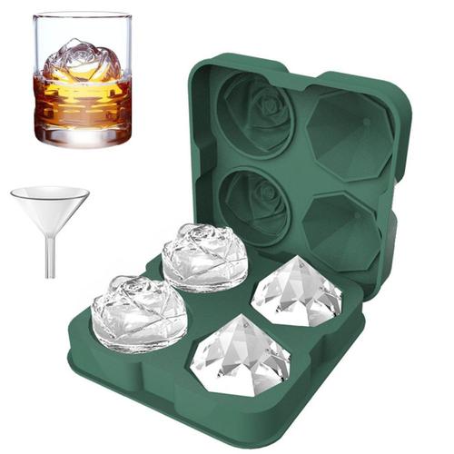 Rose Ice & Diamond Ice Ball, Pour Rafraîchir Les Cocktails, Whisky, Vert