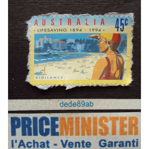 Australie.. 45c 100 Ans De Surveillance De La Plage.1894-1994.Vigilance . Non Oblitéré.