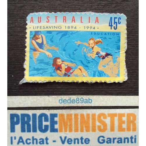 Australie.. 45c 100 Ans De Surveillance De La Plage.1894-1994. Education . Non Oblitéré.