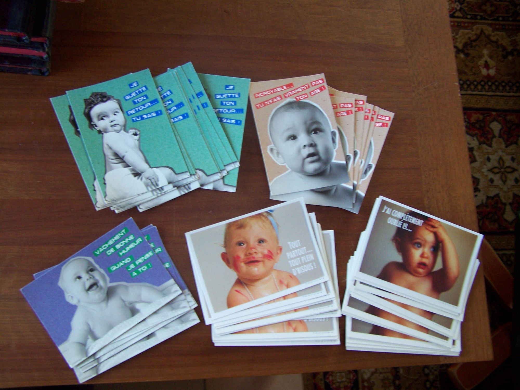 Lot De 40 Cartes Postales Neuves 5 Differentes Cpm Humour Bebe Bebe Avec Citation Rakuten