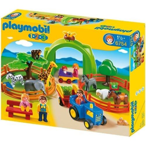 Playmobil - 6754 - Jeu De Construction - Coffret Grand Zoo 1.2.3
