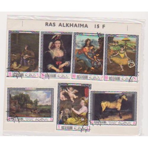 7 Timbres Ras Alkhaima  Tableaux Du Louvre