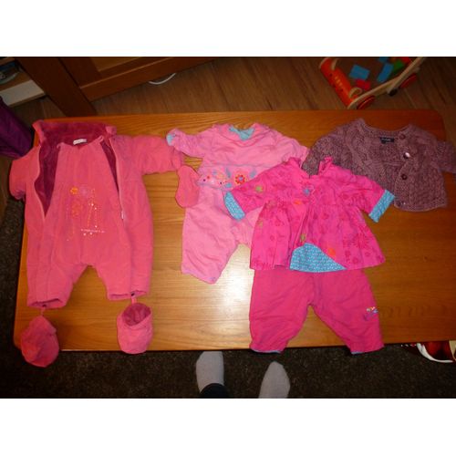 Lot Vetements Bébé Filles 1 & 3 Mois De Marques Catimini, Lili Gaufrette ....