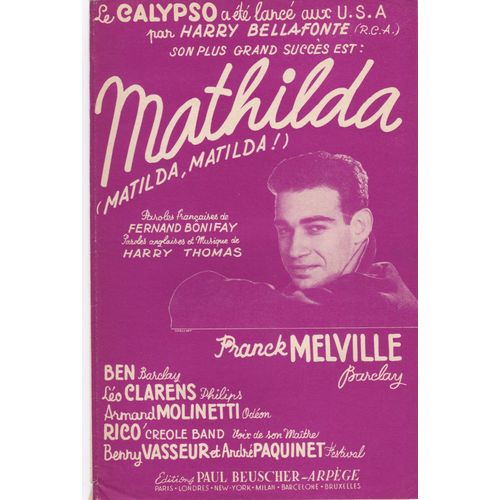 Mathilda (Matilda Matilda) Franck Melville 1952