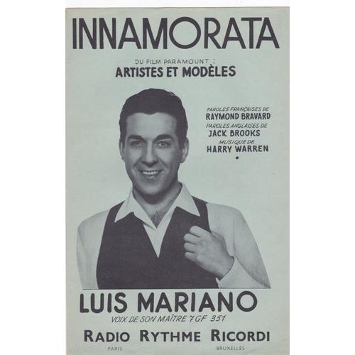 Innamorata Luis Mariano Du Film Artistes Et Modeles 1955 Paroles Françaises Et Anglaises